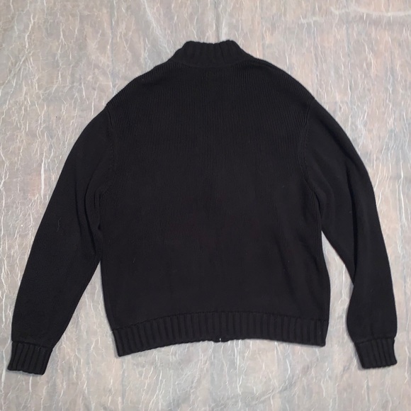 Cutter & Buck Black Zip-up Knit Sweater size Large - Picture 2 of 10